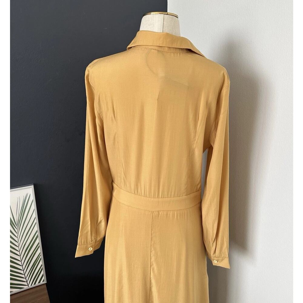 Modesees Long Sleeve Lapel Single Breasted Maxi Dress - Picture 10 of 16